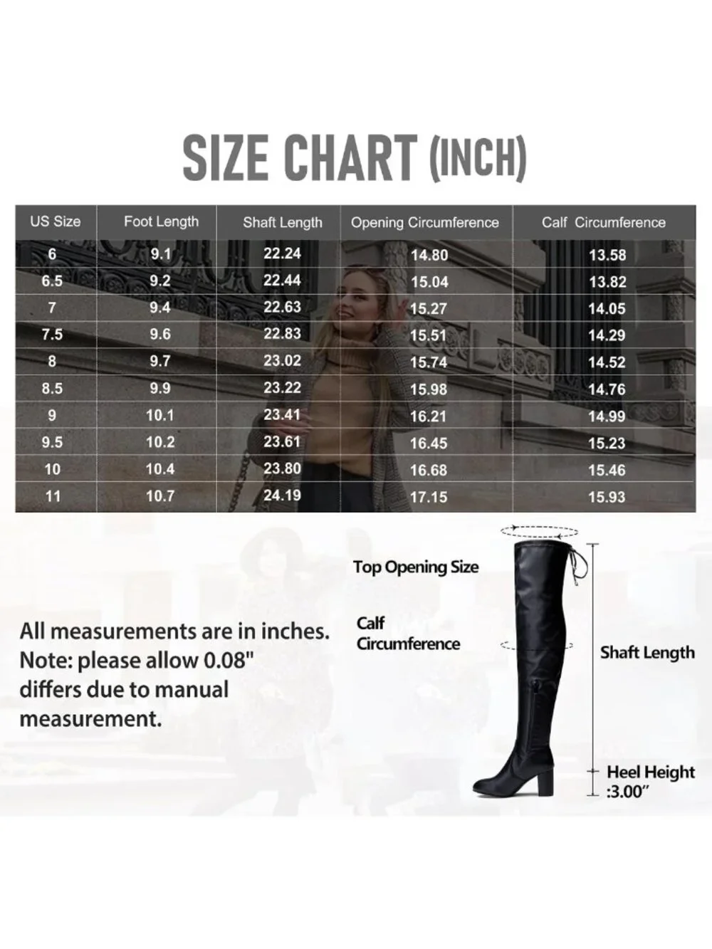 Cute Suede Thigh High Over the Knee Boots with High Heel & Inner Zipper